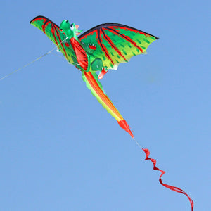 3D Dragon Kite Single Line with Tail Kites Outdoor Fun Toy Kite Family Outdoor Sports Toy Children Kids Easy to Fly Power Kites