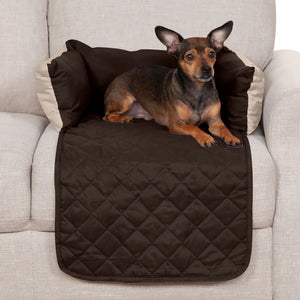 Pet Furniture Cover | Sofa Buddy Reversible Furniture Cover Protector Pet Bed for Dogs & Cats, Espresso/Clay, Small