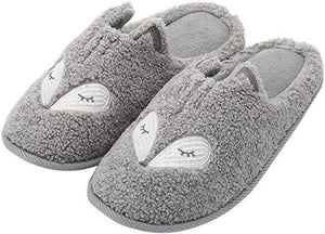 Cozy Plush Animal Slippers for Men and Women - Winter Warm Memory Foam Cotton Slip-On House Shoes for Indoor and Outdoor Use