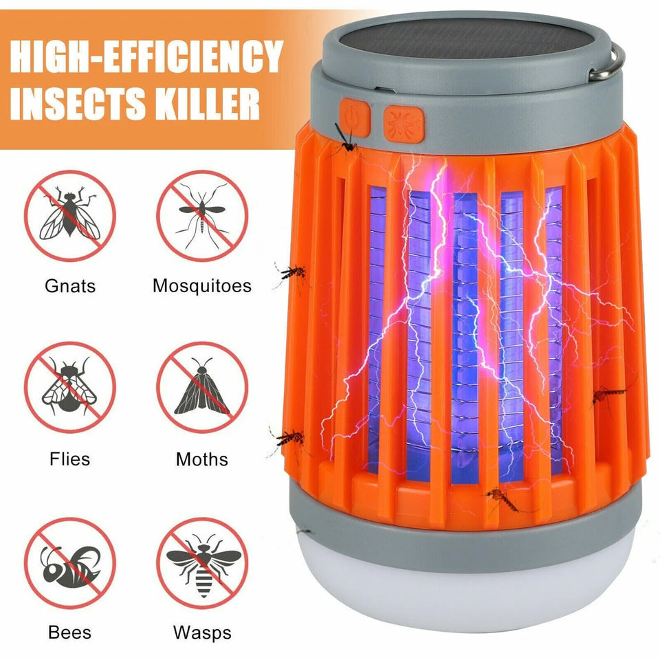 Solar USB Mosquito Killer Light Electronic Fly Bug Insect Zapper Trap Pest Lamp