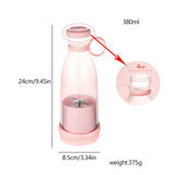 Rechargeable Mixers Fresh Fruit Juicers Blue/Pink Usb Portable Juice Bottle Mini Fast Electric Blender Smoothie Ice Maker