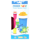 Slushie Cup Maker Squeeze DIY Quick Frozen Magic Cup Slushy with Lids and Straws