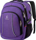 "17.3-Inch Travel Laptop Backpack – Water-Resistant, RFID Anti-Theft for School & Casual Use (Purple)"