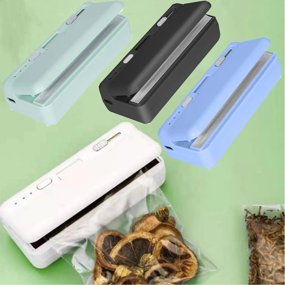 Portable Mini Chip Bag Sealer - Handheld Food Vacuum Sealer for Plastic Bags with Resealer and Opener - Kitchen Gadget