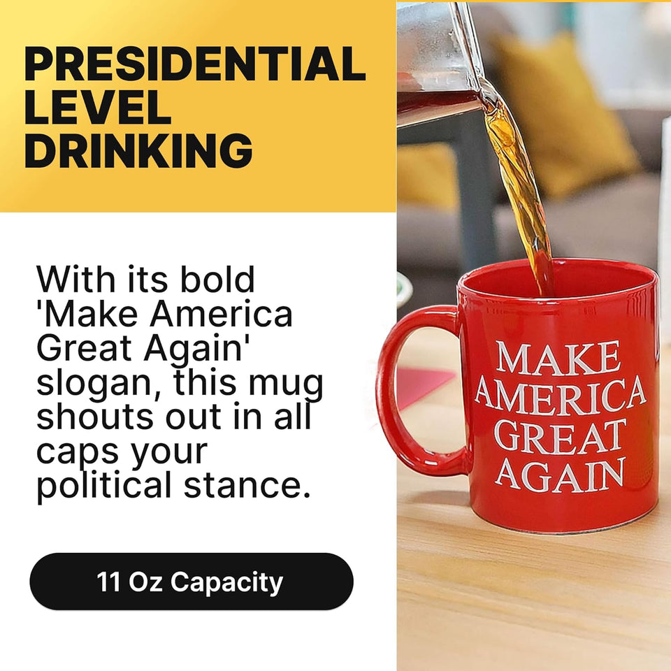 ’ Make America Great Again Donald Trump 2020 President Red Republican Conservative Coffee Mug Novelty, 11 Fluid Ounces