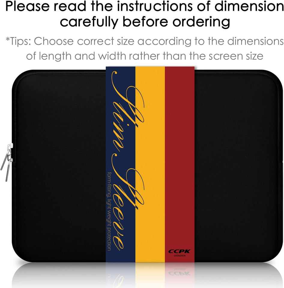 "13-Inch Laptop Sleeve – Neoprene Protective Case for MacBook Air, Dell, Lenovo & More (Black)"