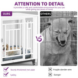 Heavy Duty Dog Crate Kennel Pet Furniture with Removable Tray