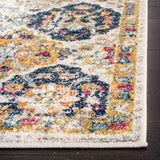 Madison Collection Area Rug - 5'3" Square, Cream & Multi, Boho Chic Distressed Design, Non-Shedding & Easy Care, Ideal for High Traffic Areas in Living Room, Bedroom (MAD611B)