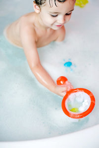 WATER BUGS Toddler Sensory Bath Tub Toy Set for Kids Aged 10 Months and Up, Orange