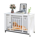 Heavy Duty Dog Crate Kennel Pet Furniture with Removable Tray