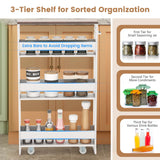 Rolling Kitchen Slim Storage Cart Mobile Shelving Organizer W/ Handle