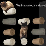 Wall-Mounted Cat Ladder Bridge for Scratching Post - Sisal Rope Cat Tree Step for Climbing Pet Furniture